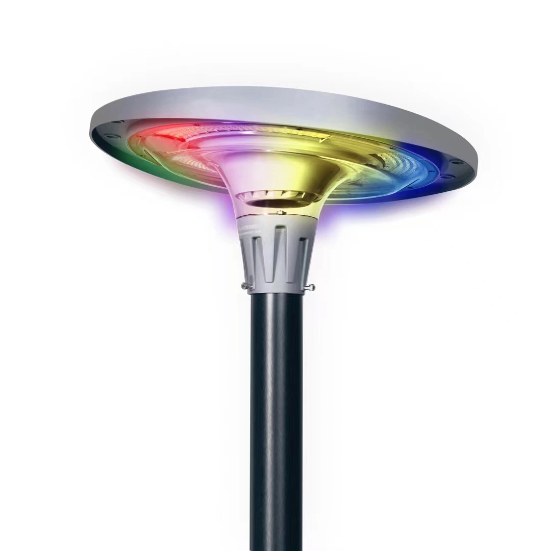 RGB 800 واط 1200 واط جسم غامض LED IP68 شارع شارع RGB UFO ضوء LED Power Garden Solar Street مع إيقاع الموسيقى