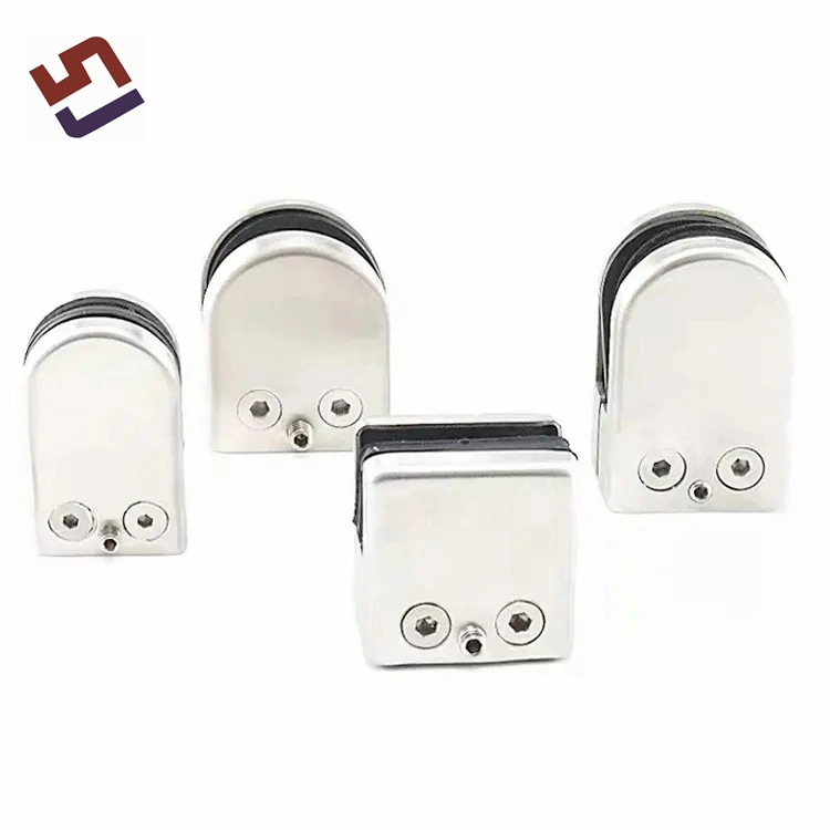 High Quality Stainless Steel Glass Hardware Spigot Glass Railing D Clip Clamp Glass Fittings