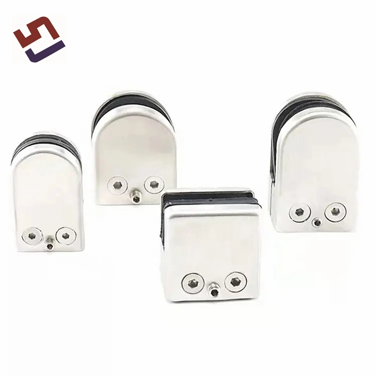 High quality/High cost performance Stainless Steel Glass Hardware Spigot Glass Railing D Clip Clamp Glass Fittings