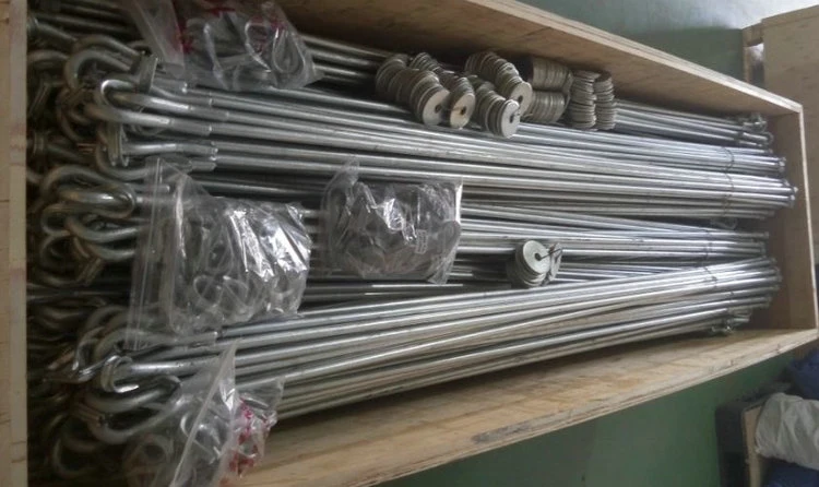 M16*1800mm Galvanized Steel Anchor Rod Ground Stay Rod