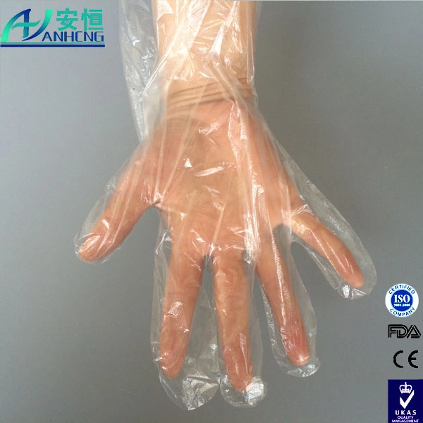 Servicio de Alimentos desechables baratos guantes de plástico Poly 1200/CS X-Large