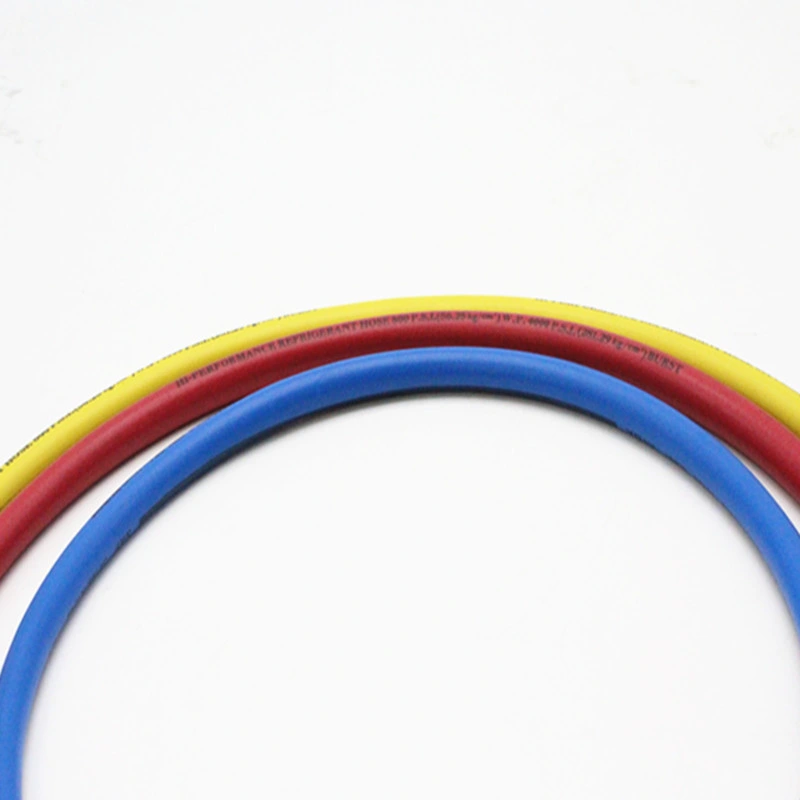 Red, Yellow, Blue, Black Color AC Freon Recharge Hose