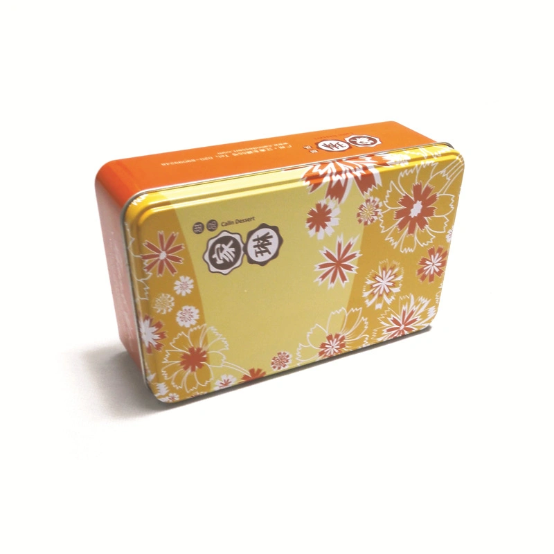 Factory Custom Rectangular Biscuit Sweet Lemon Fruit Tea Packaging Tea Tin Box