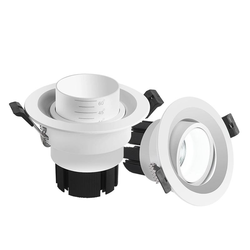 Voyant d'usine COB Spotlight et antireflet profonde commerciale Roomable de plafond Spot Light 7W 12W Lampe Eclairage intérieur vers le bas la lumière