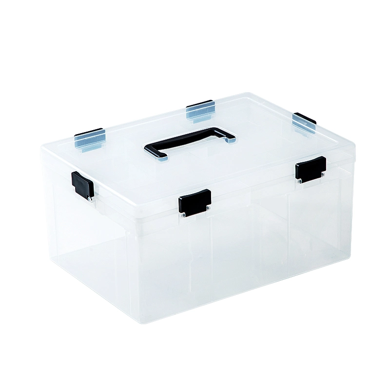 3626-O Boîte de rangement transparente empilable pour enfants, organisateur de jouets avec compartiments, boîte en plastique pour organiser les blocs.