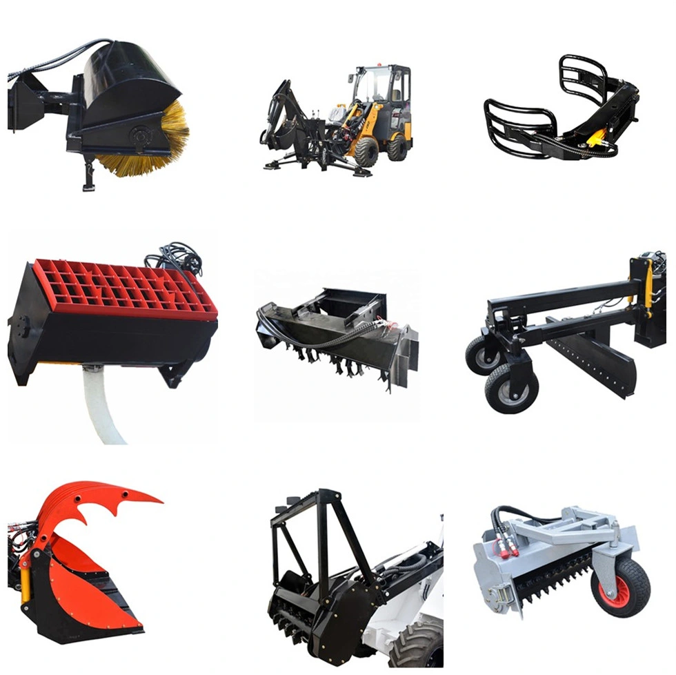 Accesorios para cargadoras de ruedas para diversos usos en construcción, agricultura, jardinería, etc.