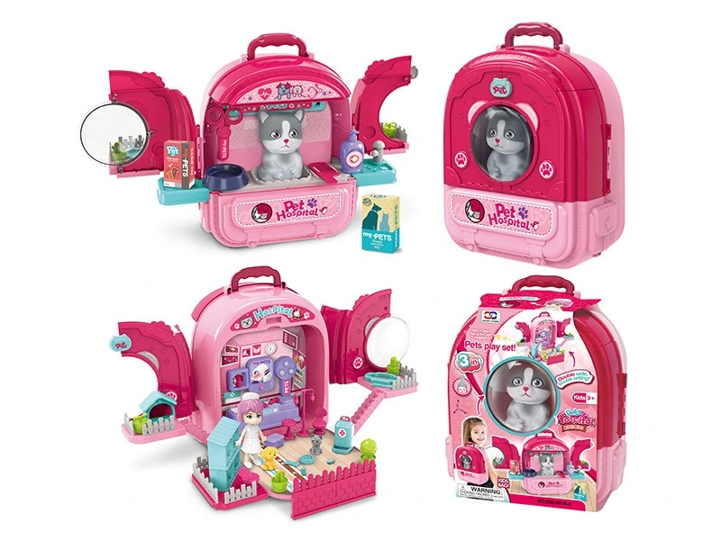 Los niños Playhouse pretender juguetes educativos preescolares médicos Pet Play Set