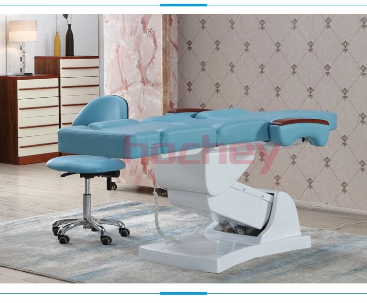 Hochey Medical Electric Facial Synthetic Leather Behandlung Bett 4 Motoren Beauty Health Chair Medical Bed