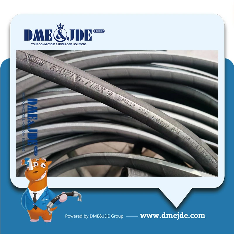 SAE 100r17 Wire Braided Fluid Hose Media Mineral and Biological Oils Glicol-Water Based Water Lubricants