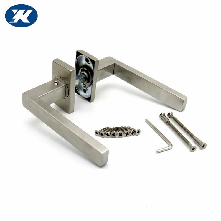 Stainless Steel Square Cover Inner Door Square Tube Lever Handle