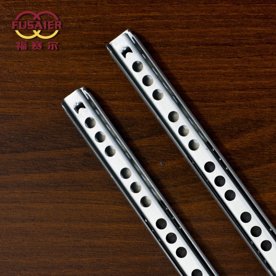 Furniture Hardware 17mm Two Way Retractable Drawer Slide Rail