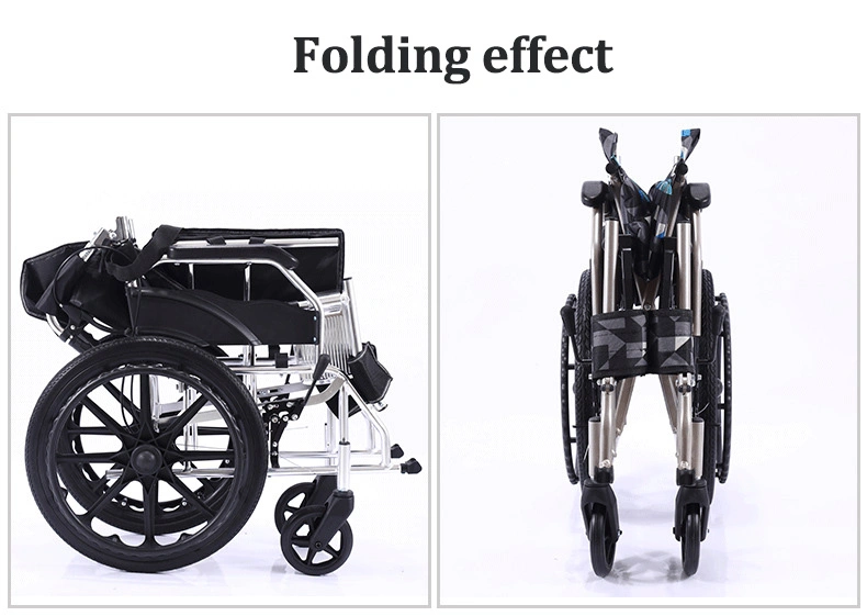 Aluminum Alloy Wheelchair Folding Lightweight Small Elderly Scooter Manual Trolley