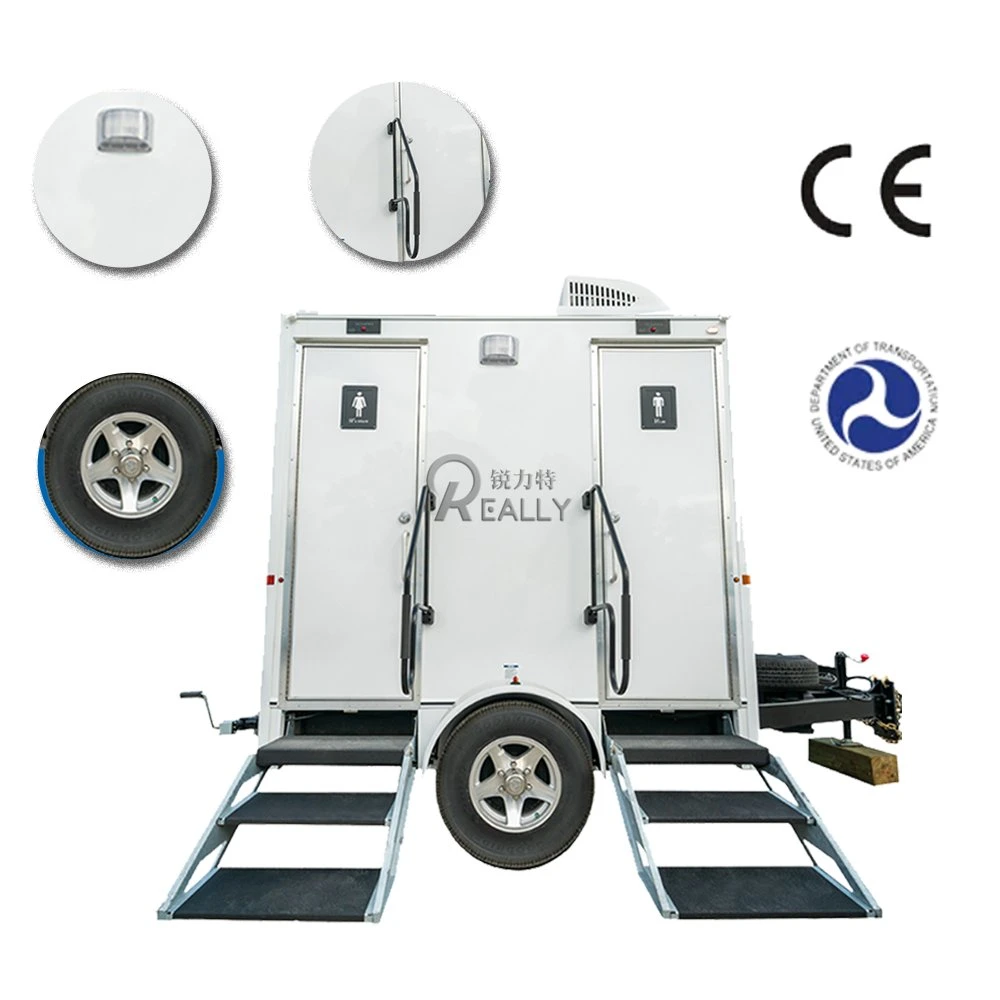 Public Toilet Trailer Mobile Outdoor Portable Toilet Shower Room Mobile Showers Cabin with Bathroom Restroom