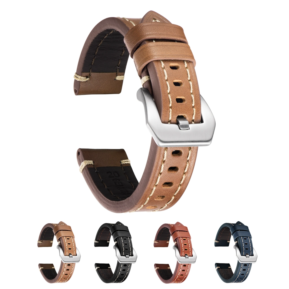 High Quality Watchband 20mm 22mm 24mm Genuine Leather Watch Strap