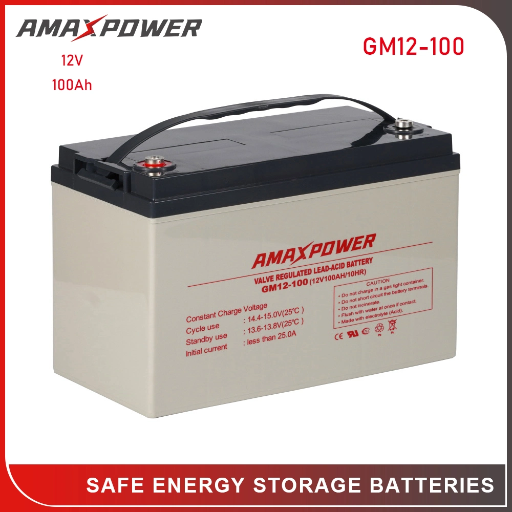 Amaxpower 12V 100ah/200ah/250ah Long Life VRLA AGM Storage Battery for Solar Panel/Car/UPS/Lighting/House/Cleaning-Machine/Pack/Electric-Vehicle/Bike/Scooter