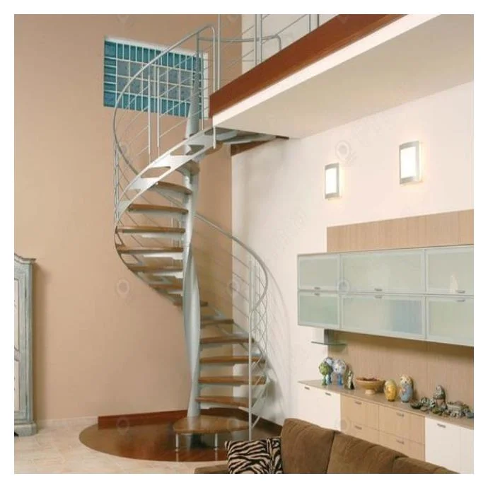 Main courante de la conception de l'escalier moderne en verre de rampe d'escalier escalier escalier en spirale de la conception