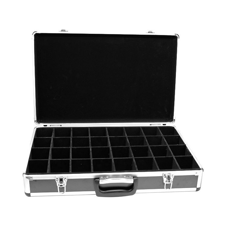 Caixa de transporte de instrumentos de proteção personalizada em alumínio com EVA à prova de choque Espuma no interior da caixa de ferramentas de alumínio rígido bloqueável