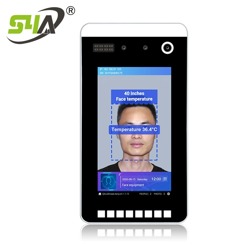 Gesichtserkennung Temperaturmessung System-Access Control Infrarot-Temperaturscanner Thermometer Anwesenheitskontrolle