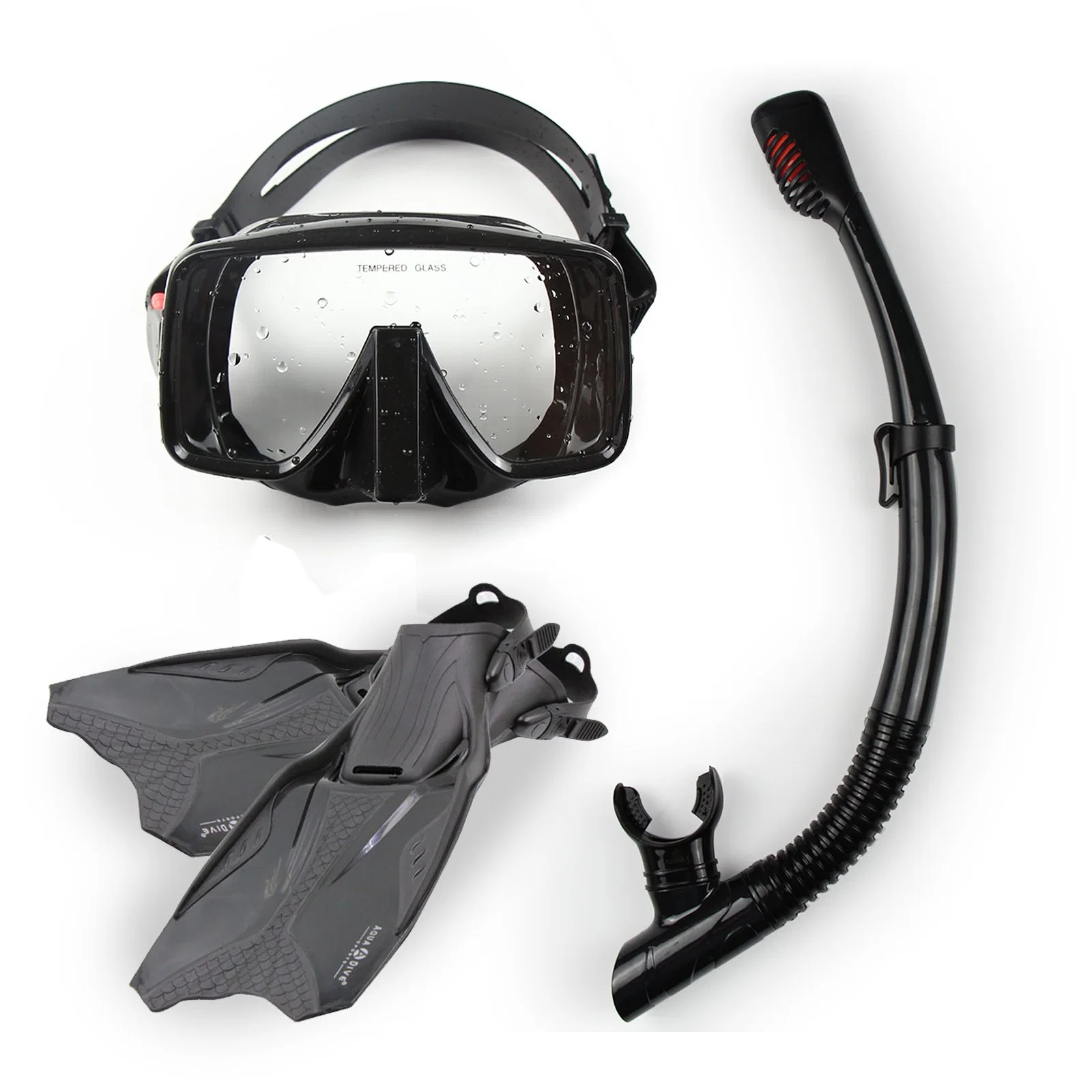 Aqua Dive Adult Scuba Diving Masks Gear Frameless Spearfishing Snorkel Set