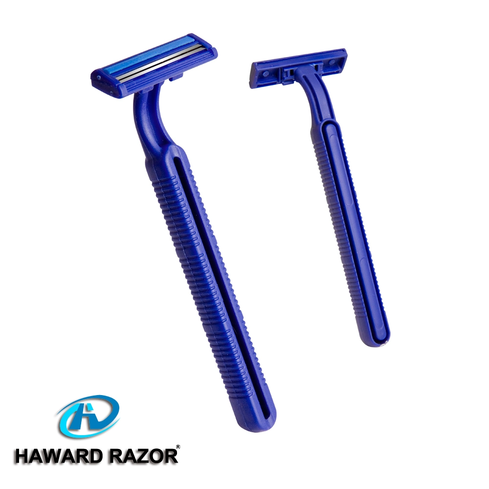 Wholesale Price Twin Blade Disposable Razor with Stainless Steel Blade