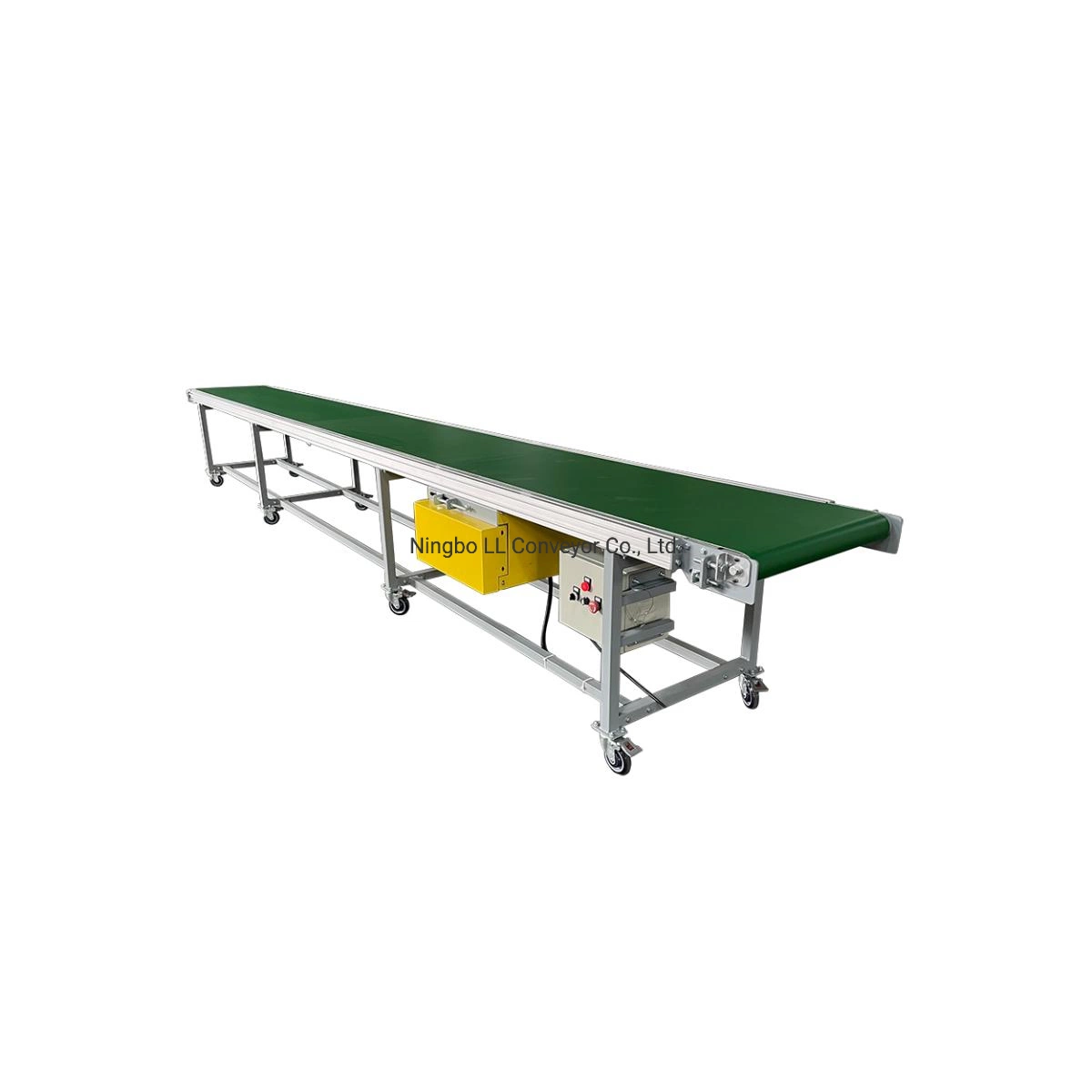 PVC Belt Conveyor Types of Conveyor Belts Hopper Belt Conveyor with Hyper Tape for Packaged Products