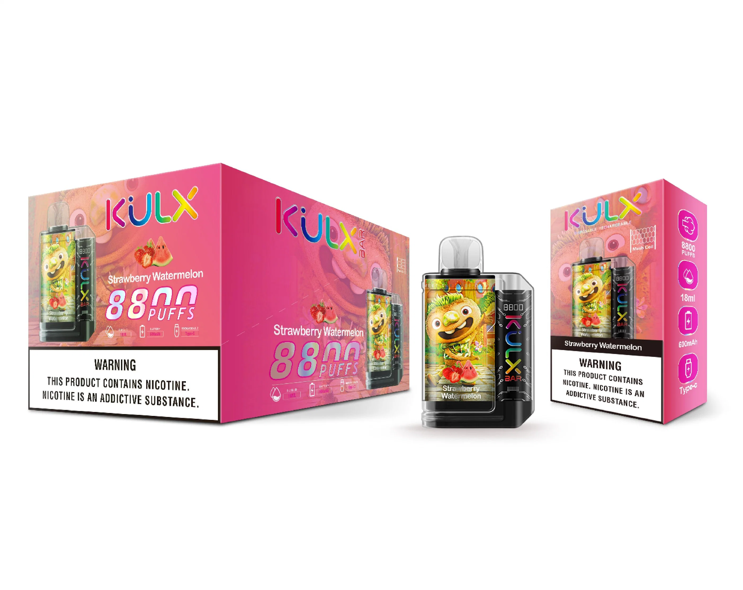 Al por mayor Kulx Bar 8800 Puffs malla bobina desechable VAPE con 18mL E-Liquid 600mAh batería 12 sabores América Reino Unido UE