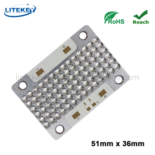 Durcissement de la colle compatible RoHS 150-300W Module à LED UV 365 nm 380 nm 395nm 405nm 51mmx36mm