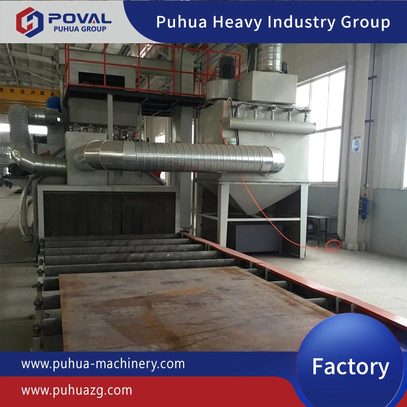 Roller Conveyor Type Steel H Beam I Beam Abrasive Shot Blasting Machine High Speed