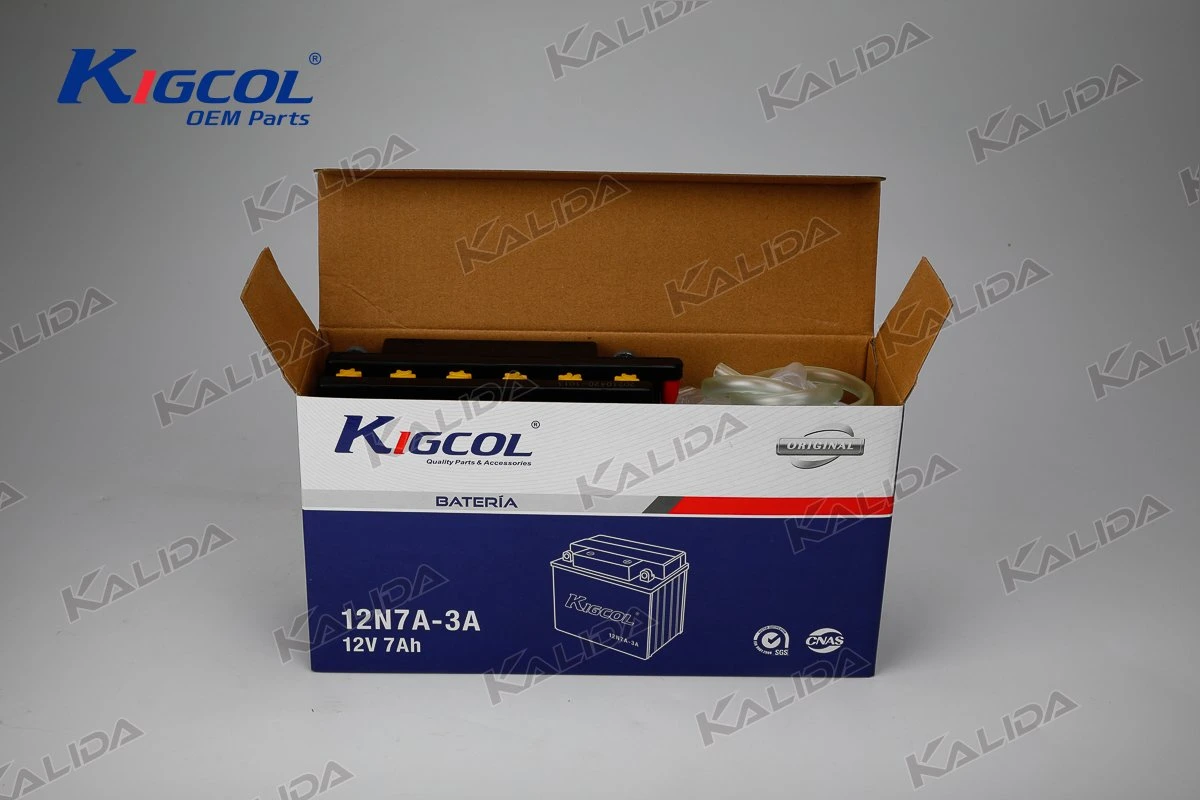 Kigcol motorcycle Battery 12n7a-3A OEM High quality/High cost performance Motorcycle Parts Accesories Fit for Bajaj/Italika/Honda/Suzuki/YAMAHA Mf Battery