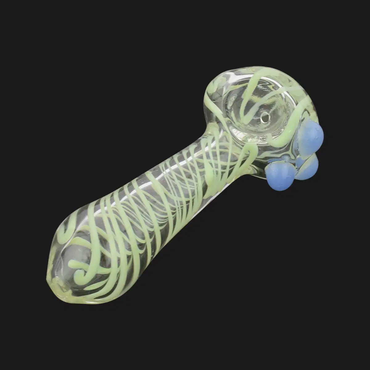 4" slime spirale Hand Pipe Pipe en verre verre personnalisé cuillère narguilé