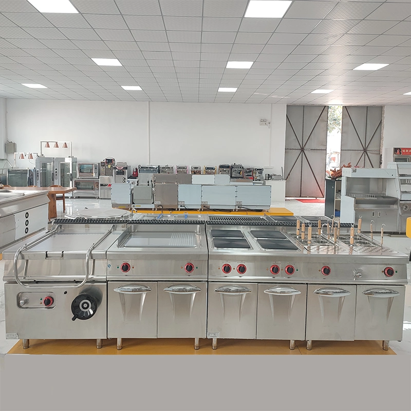 Gewerbliche Küchenausstattung 4 Brenner Gas Kochbereich mit Gas Ofen (GH-987A)