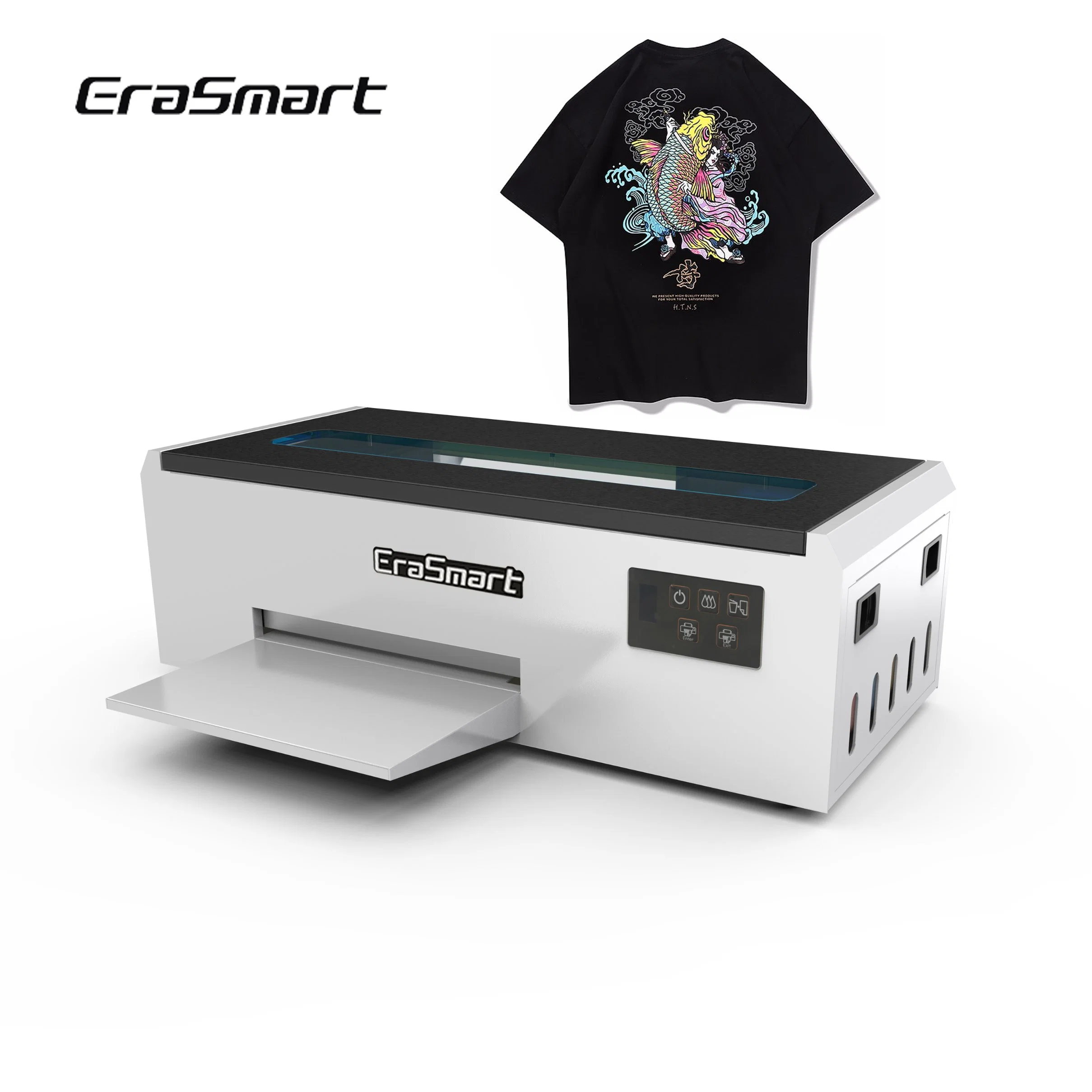 Erasmart Small A4 L805 Head Digital Printer White Toner Roll Transfer Pet Film Cloth Fabric T-Shirts Printing Machinery A4 Dtf Printer