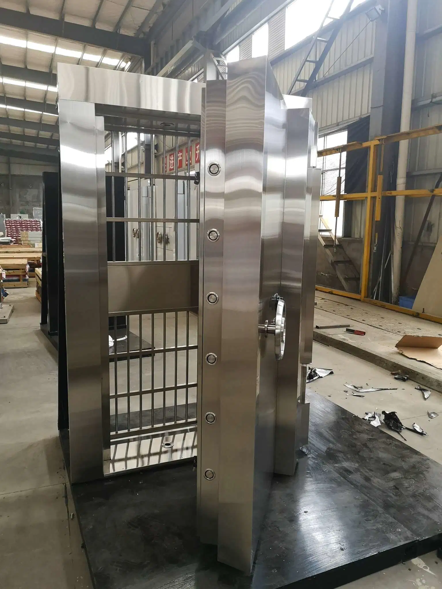 Stainless Steel Vault Door UL608 Certificate Burlary Resistance Vault Door with Emergency Alarm Buzzer