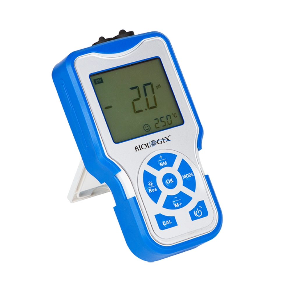 Portable pH/Conductivity Meter, Large LCD Screen with Controllable White Backlight