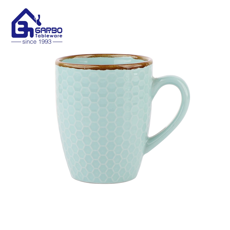 Tasse à café en porcelaine de qualité supérieure avec soucoupe en céramique de 6 oz Ensemble de tasses Watter pour la maison vaisselle