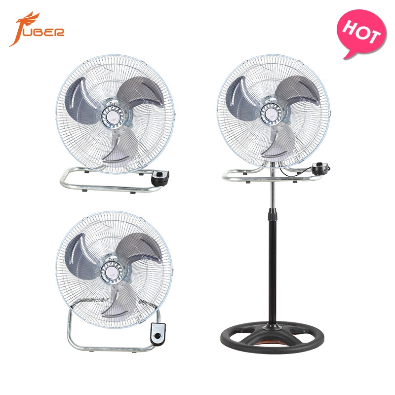 China 18 Inch 3 in 1 12V 24V AC DC High Speed Industrial Air Cooling Pedestal Standing Fan