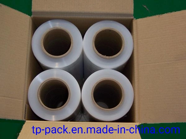 Film d'emballage en plastique LLDPE/ PE pour machine/ palette manuelle/ étirable/ adhérent/ enroulé pour la protection des produits.
