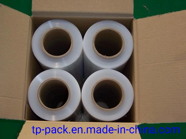 PET Maschinen-Handladeplatten-Ausdehnung China-haften Plastik-LLDPE/an, Film-Verpackungs-Rolle für Produkt-Schutz einwickelnd