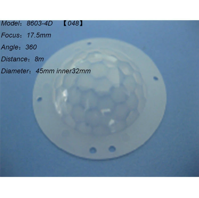 45mm lente de Fresnel PIR para detección de sensor infrarrojo 8603-4D