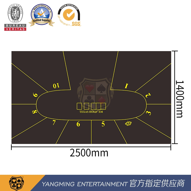 Diseño original y Custom-Made 10 persona Texas Hold'em el espacio de juegos de entretenimiento Mantel Ym-Mrdz07b