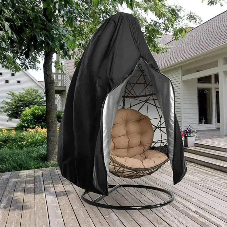 Oxford Cloth Outdoor Swing Cover Courtyard Waterproof Eggshell Hanging Chair Cover Zipper Design Hanging Chair Cover