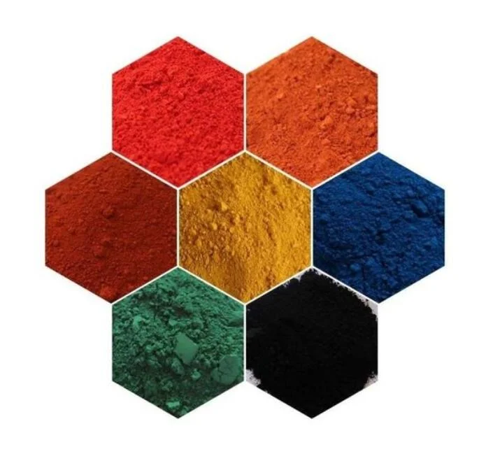 Los pigmentos de óxido de hierro Fe2O3 Rojo Amarillo Negro para la construcción de la pintura