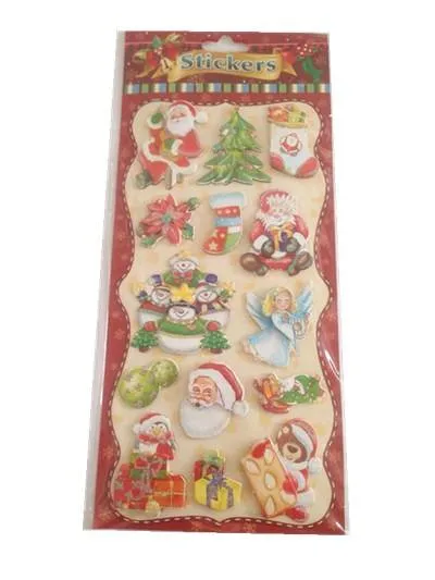 High quality/High cost performance  Christmas Cartoon Cute Bubble Puffy Stickers Label