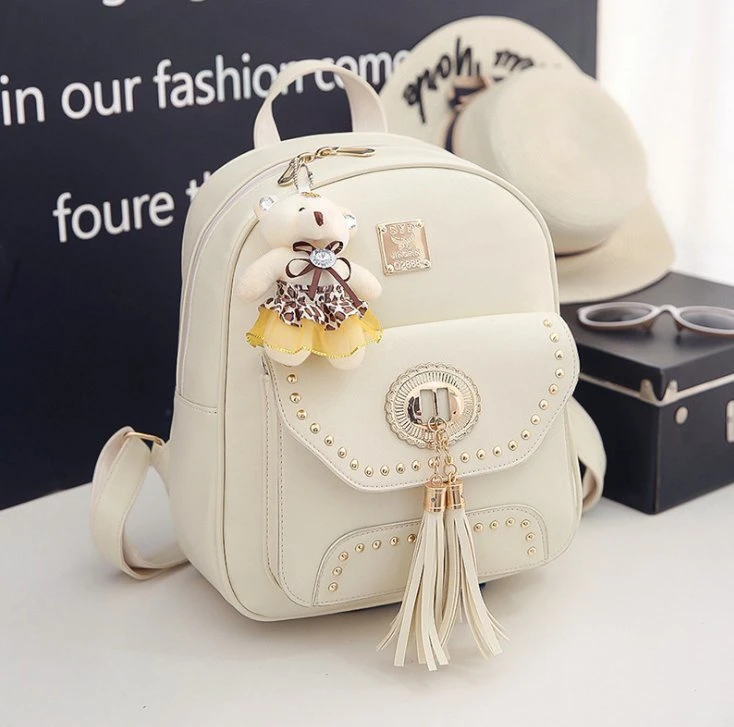 Top Quality PU Backpacks Korean Bags Fashion PU Leather Backpack Set 3 PCS in 1 for Girls Backpack Bag School