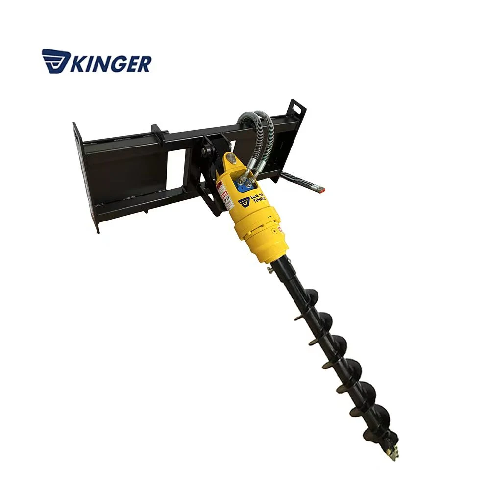 Kinger High Speed Fruit Tree Planting Electric Pole Drilling Durable High quality/High cost performance  Auger Torque Earth Drill Bit for 0.8ton-50ton Excavator