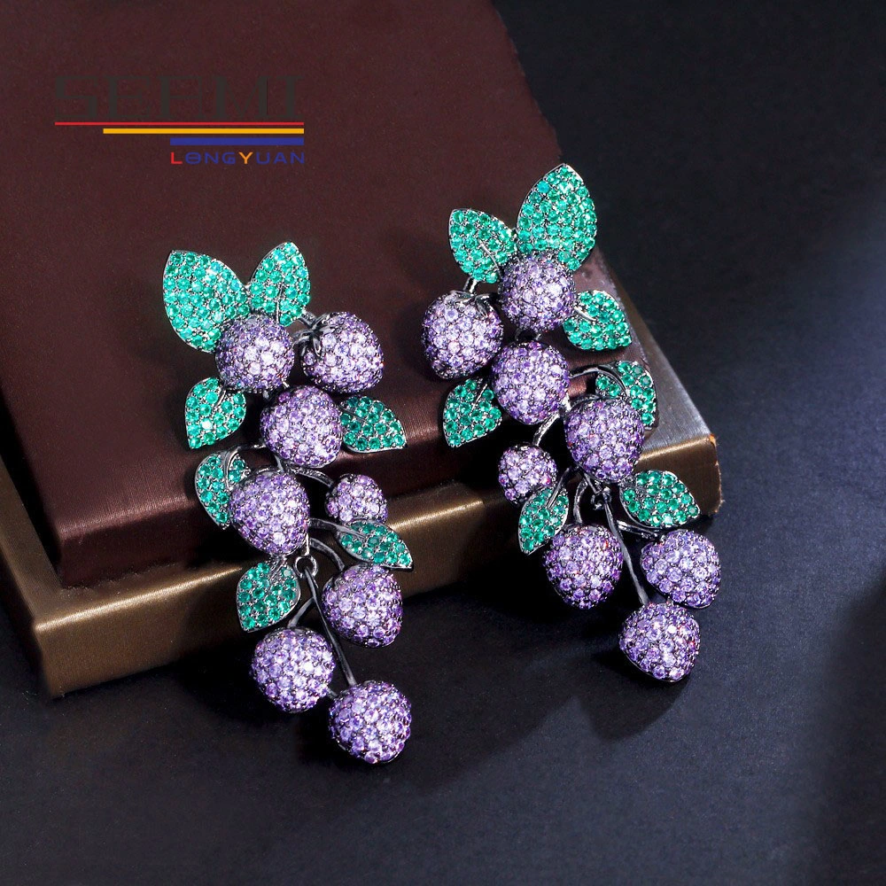 New Design Fashion Drop Earring with Petal and Leaves for Women Wear
