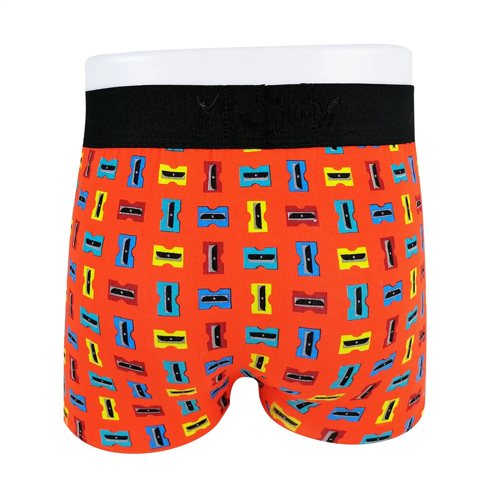 Haute qualité Coton biologique Personnaliser Carton Imprimer Little Bay Boys Boxers