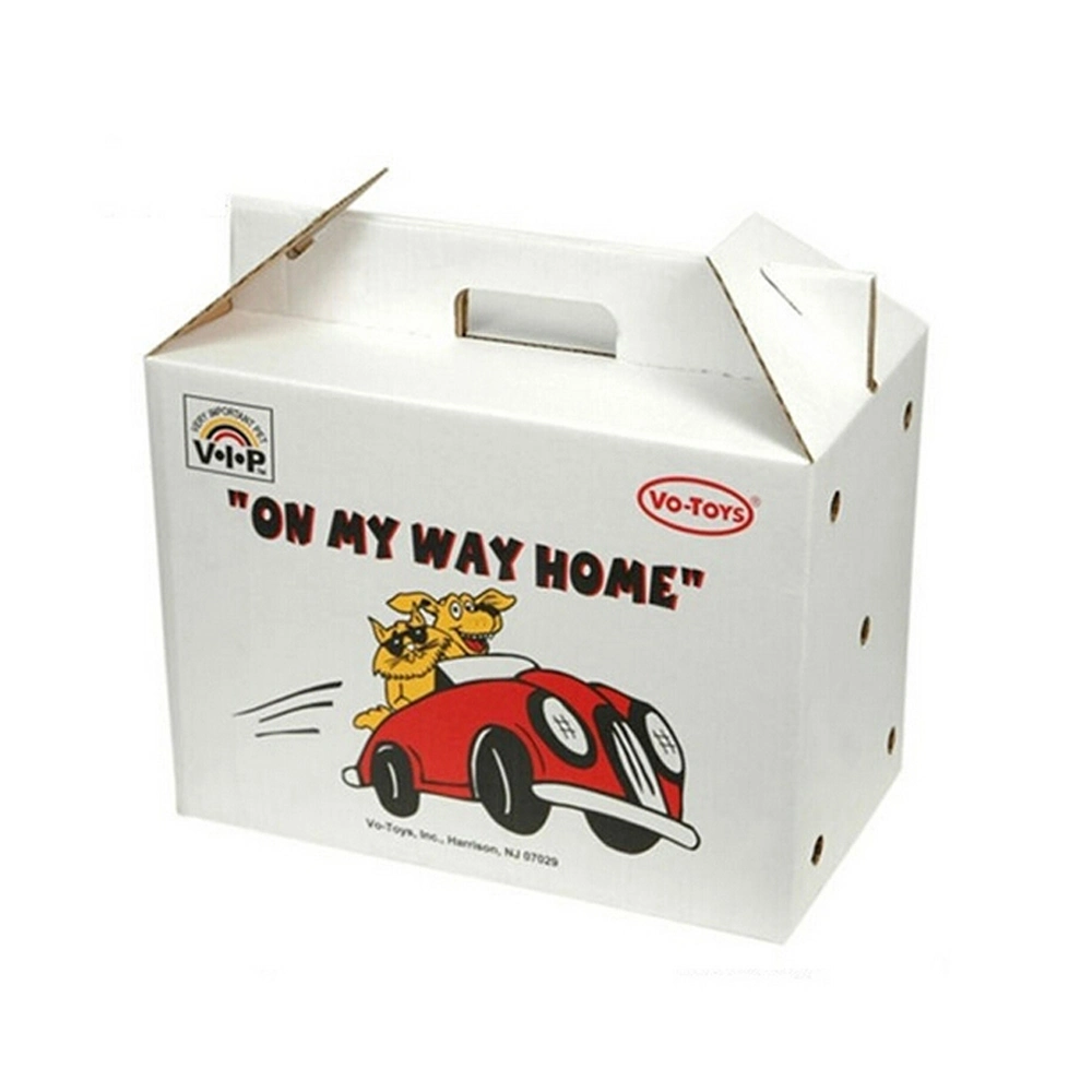 OEM Colored Printed Paper Corrugated Packaging Box Carton with Handle