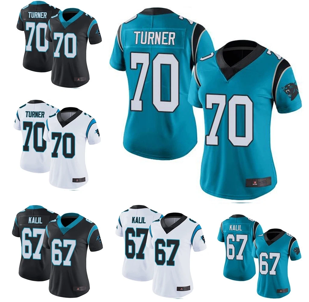 OEM Ryan Kalil Trai Turner Panthers Limited Polyester Football Jerseys