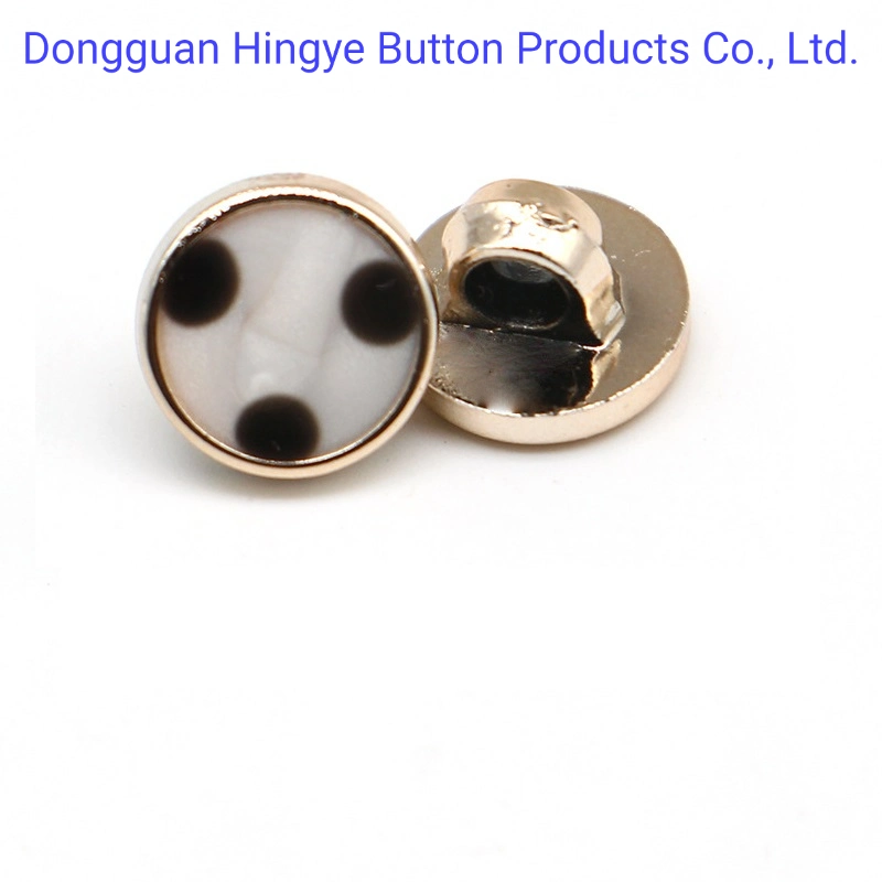 Plastic Button ABS Plated Button Gold Color ABS Sewing on Jeans Shank Button for Shirt Accessories